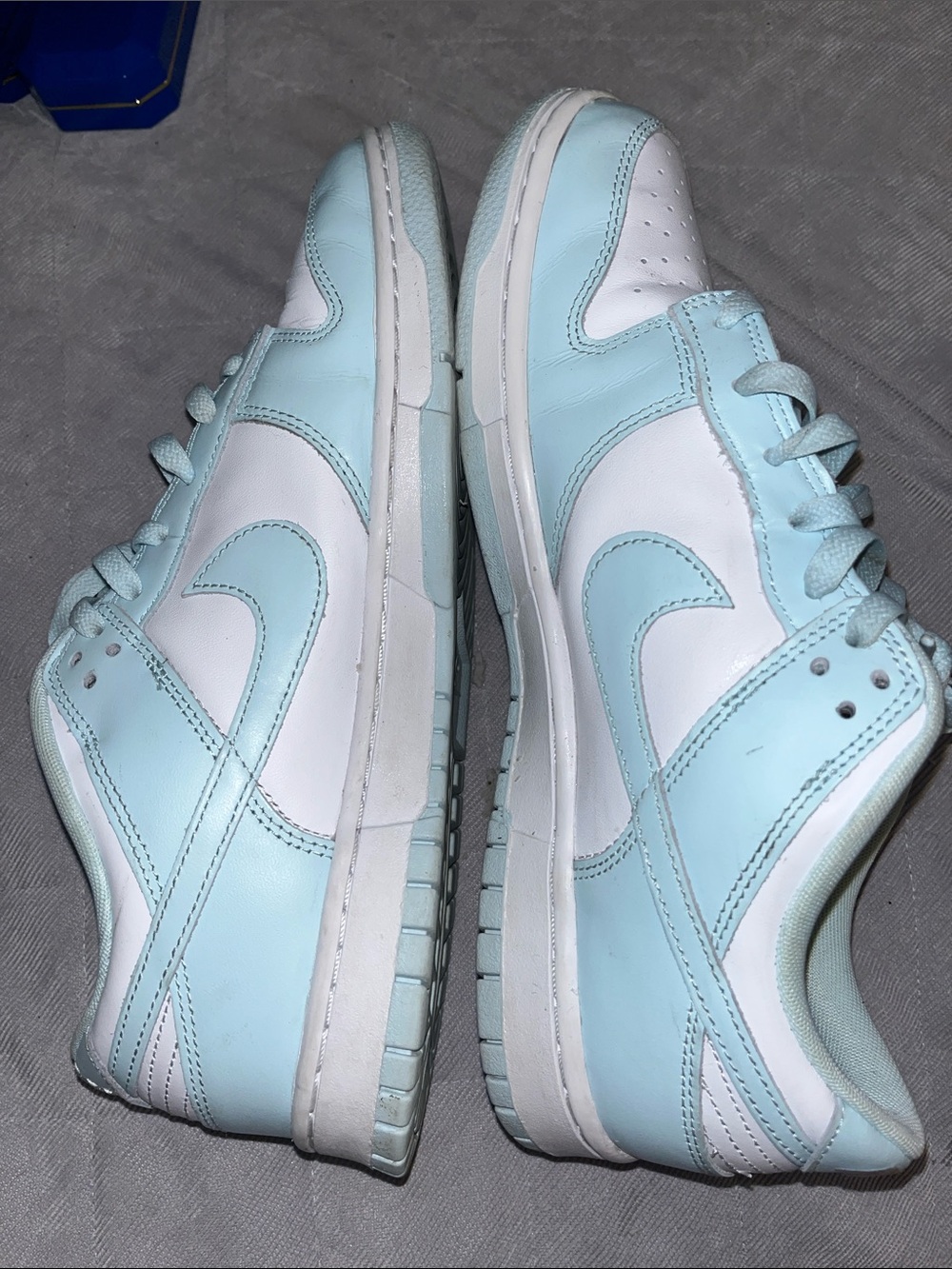 Nike Men's Low Top Sneakers in Light Blue and White
